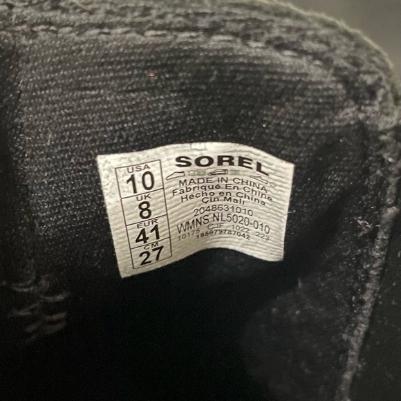 Sorel Women’s Evie II Chelsea Boots Black Suede Leather Ankle Booties Size 10 - Picture 5 of 6